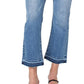 Earnest Sewn Women's Distressed Mid Rise Bootcut Jeans Blue Size 26