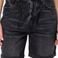 अर्नस्ट सिवन महिलाओं के कफ वाली प्लीटेड डेनिम शॉर्ट्स नीले रंग में, साइज़ 25