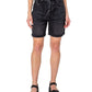 Earnest Sewn Women's Cuffed Pleated Denim Shorts Gray Size 31