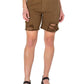 Earnest Sewn Women's Frayed Hem Midi Cutoff Shorts Green Size 32
