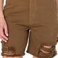 Earnest Sewn Women's Frayed Hem Midi Cutoff Shorts Green Size 32