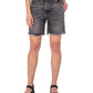 Earnest Sewn Women's Frayed Hem Denim Shorts Black Size 32