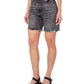 Earnest Sewn Women's Frayed Hem Denim Shorts Black Size 32