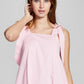 And Now This Women's Cotton Tie Strap A Line Dress Pink Size Small
