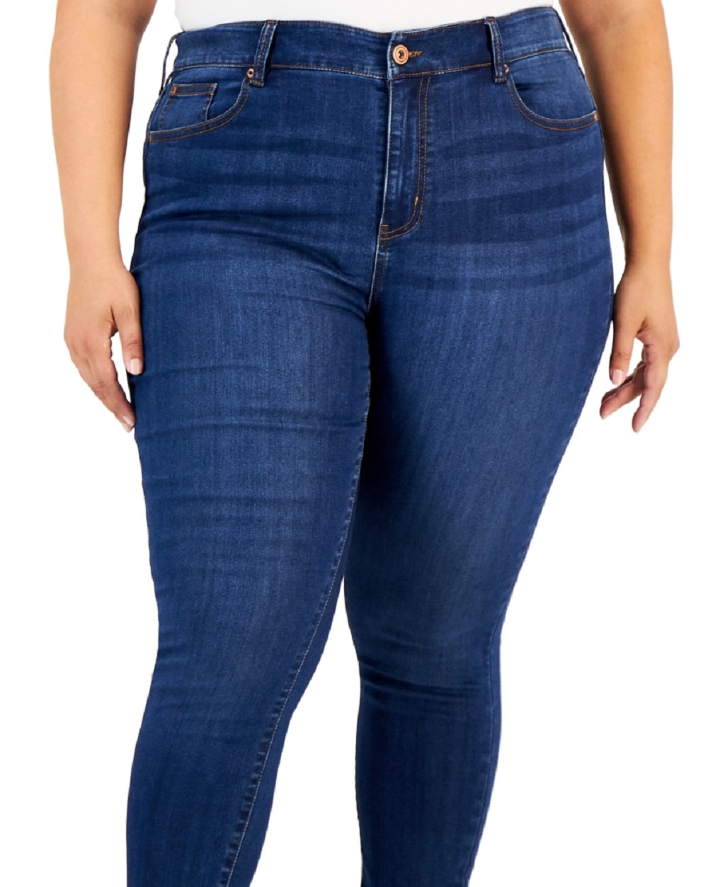 Celebrity Pink Women's Mid Rise Dawson Super Skinny Jeans Blue Size 22W
