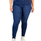 Celebrity Pink Women's Mid Rise Dawson Super Skinny Jeans Blue Size 22W