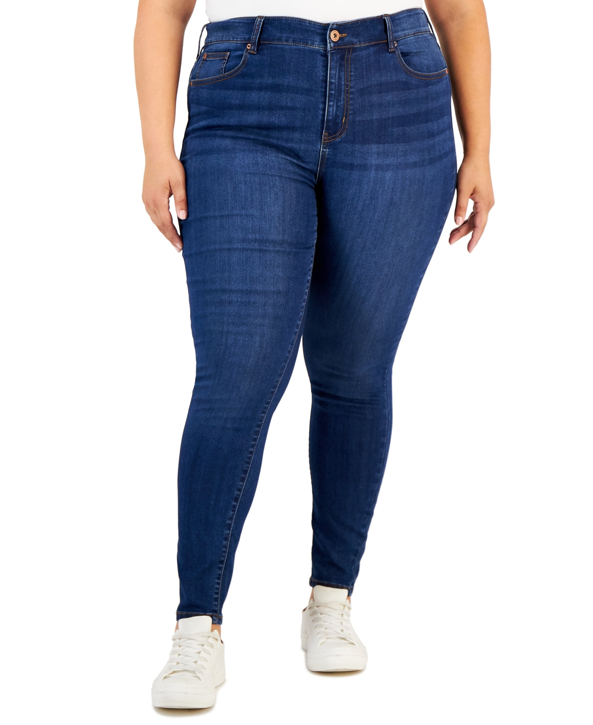 Celebrity Pink Women's Mid Rise Dawson Super Skinny Jeans Blue Size 22W