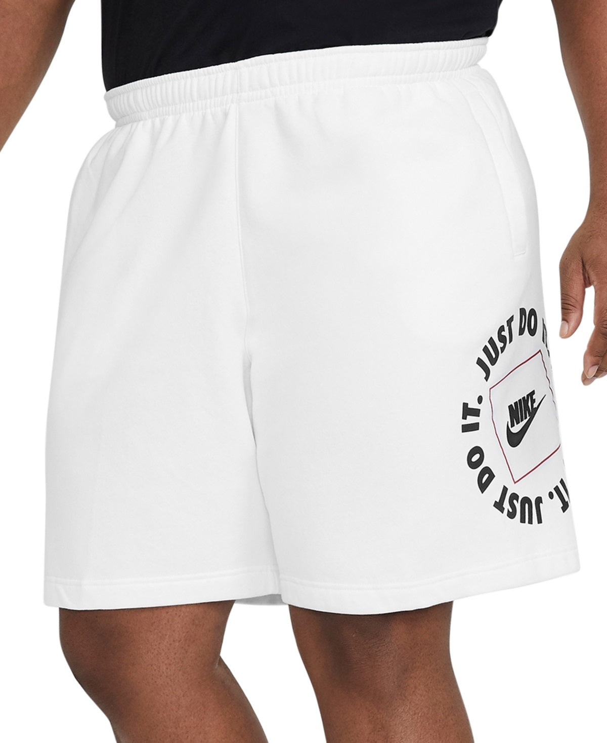 Nike Men's Sportswear Jdi Fleece Shorts White Size Large