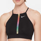 Nike Women's Indy Rainbow Ladder Bra Black Size Medium