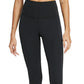 Nike Women's Crochet Trimmed 7/8 High Waist Yoga Tights Black Size Small
