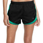 Nike Women's Dri Fit Solid Tempo Running Shorts Green Size Small