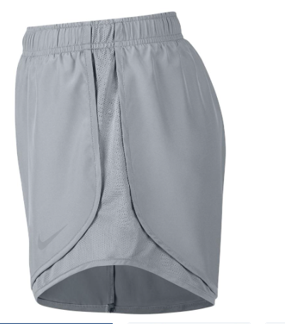 Nike Women's Dri Fit Solid Tempo Running Shorts Grey Size Medium