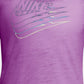 Nike Women's Sportswear Cotton Logo T-Shirt Purple Size Large