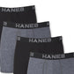 Hanes Men's 4 Pk Ultimate Comfort Flex Fit Ultra Soft Boxer Briefs Black Size X-Large