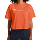Champion Women's Logo Cropped T-Shirt Orange Size X-Small