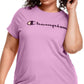 Champion Women's Classic Logo Graphic T-Shirt Purple Size 2X