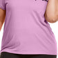 Champion Women's Classic Logo Graphic T-Shirt Purple Size 2X