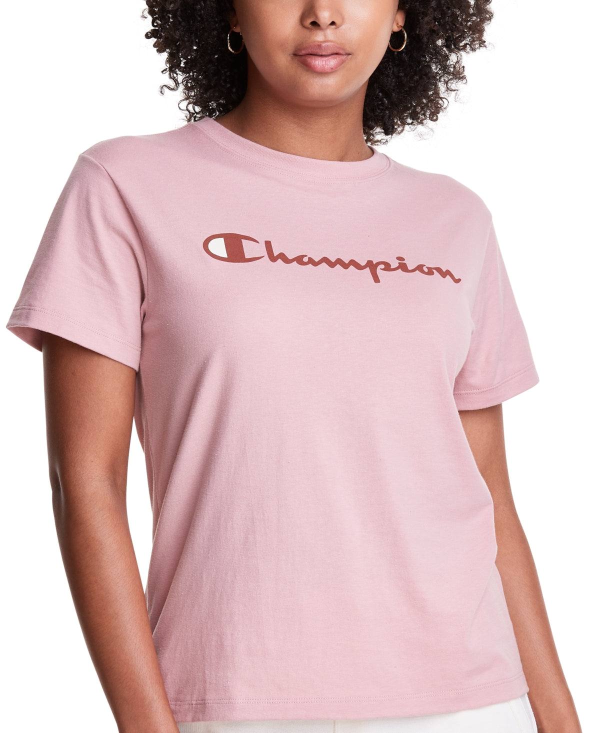 Champion Women's Classic Logo T-Shirt Pink