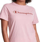 Champion Women's Classic Logo T-Shirt Pink Size Large