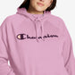 Champion Women's Powerblend Logo Hoodie Pink Size 2X