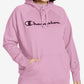 Champion Women's Powerblend Logo Hoodie Pink Size 3X