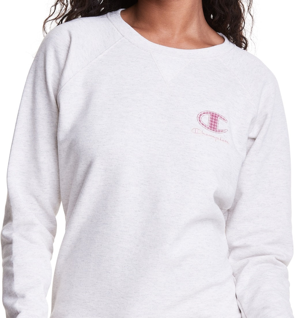 Champion Women's Powerblend Classic Crewneck Brown Size Small