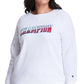 Champion Women's Logo Print Sweatshirt White Size XX-Large
