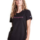 Champion Women's Houndstooth Script Logo Boyfriend Tee Black Size Small