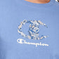 Champion Women's Crewneck Short Cropped Blue Size Large