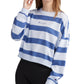 Champion Women's Cotton Striped Long Sleeve Top Blue Size Large