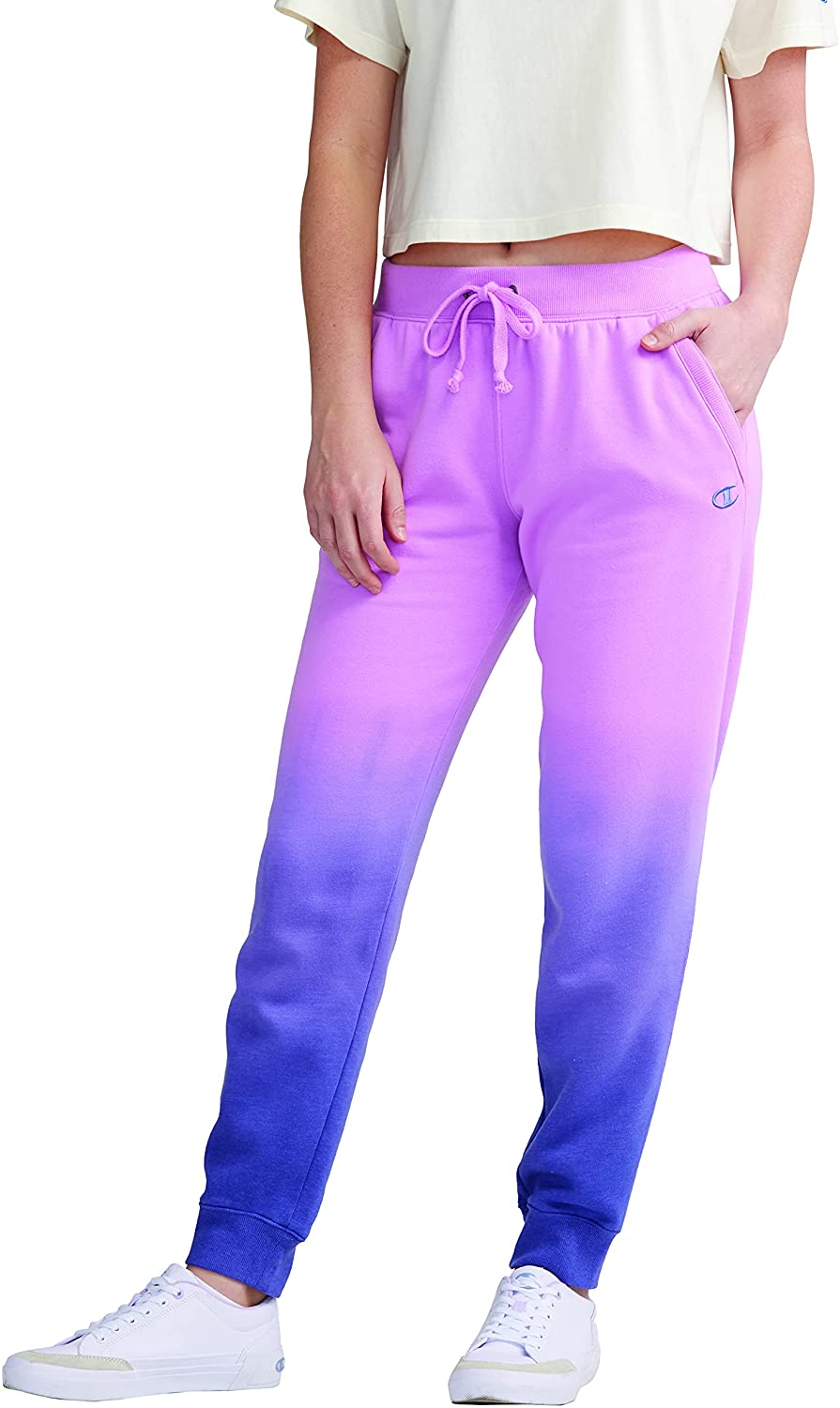Champion Women's Dip Dye Fleece Joggers Purple Size Medium