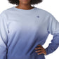 Champion Women's Fleece Ombre Dyed Crewneck Sweatshirt Blue Size 3X