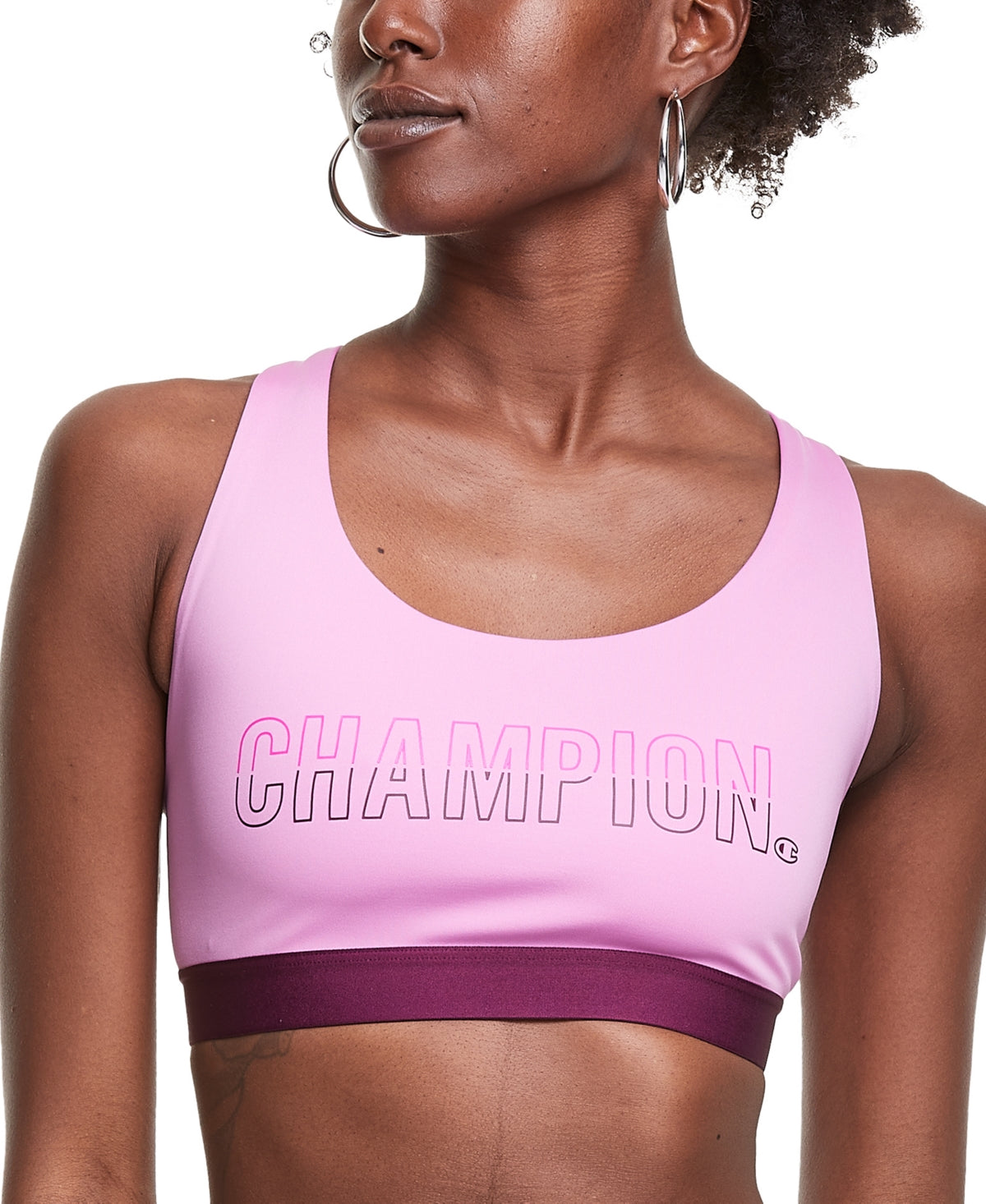 Champion Women's Absolute Racerback Medium Impact Sports Bra Purple Size Medium