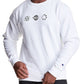 Champion Men's Powerblend Graphic Sweatshirt White Size Large