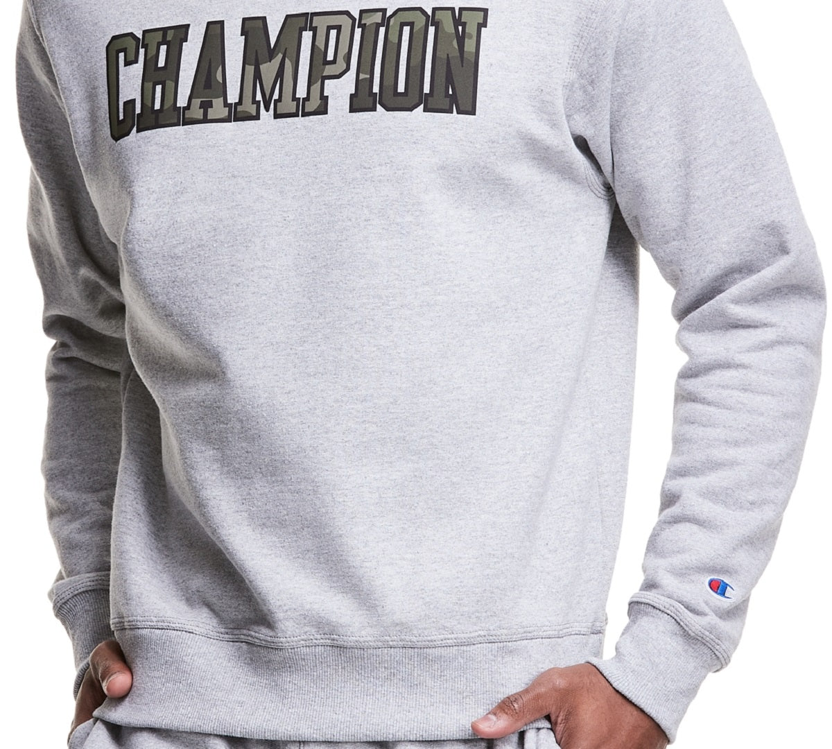Champion Men's Powerblend Crewneck Sweatshirt Black Size Medium