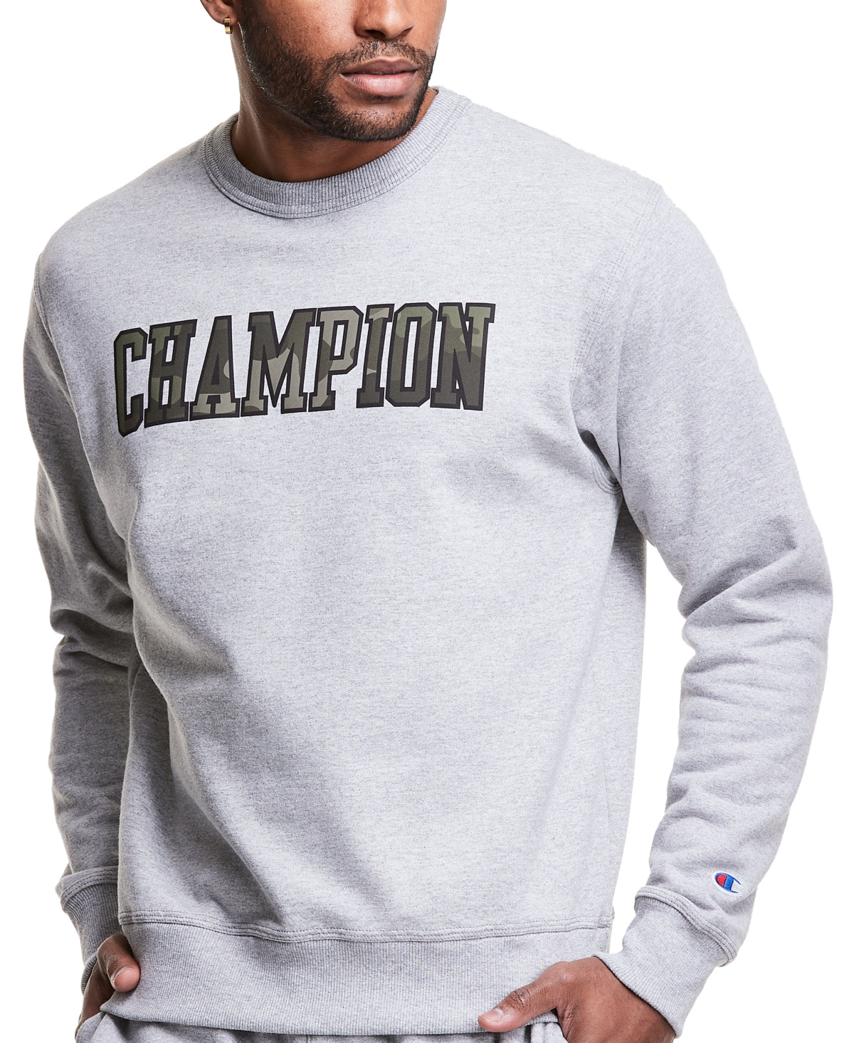 Champion Men's Powerblend Crewneck Sweatshirt Black Size Medium