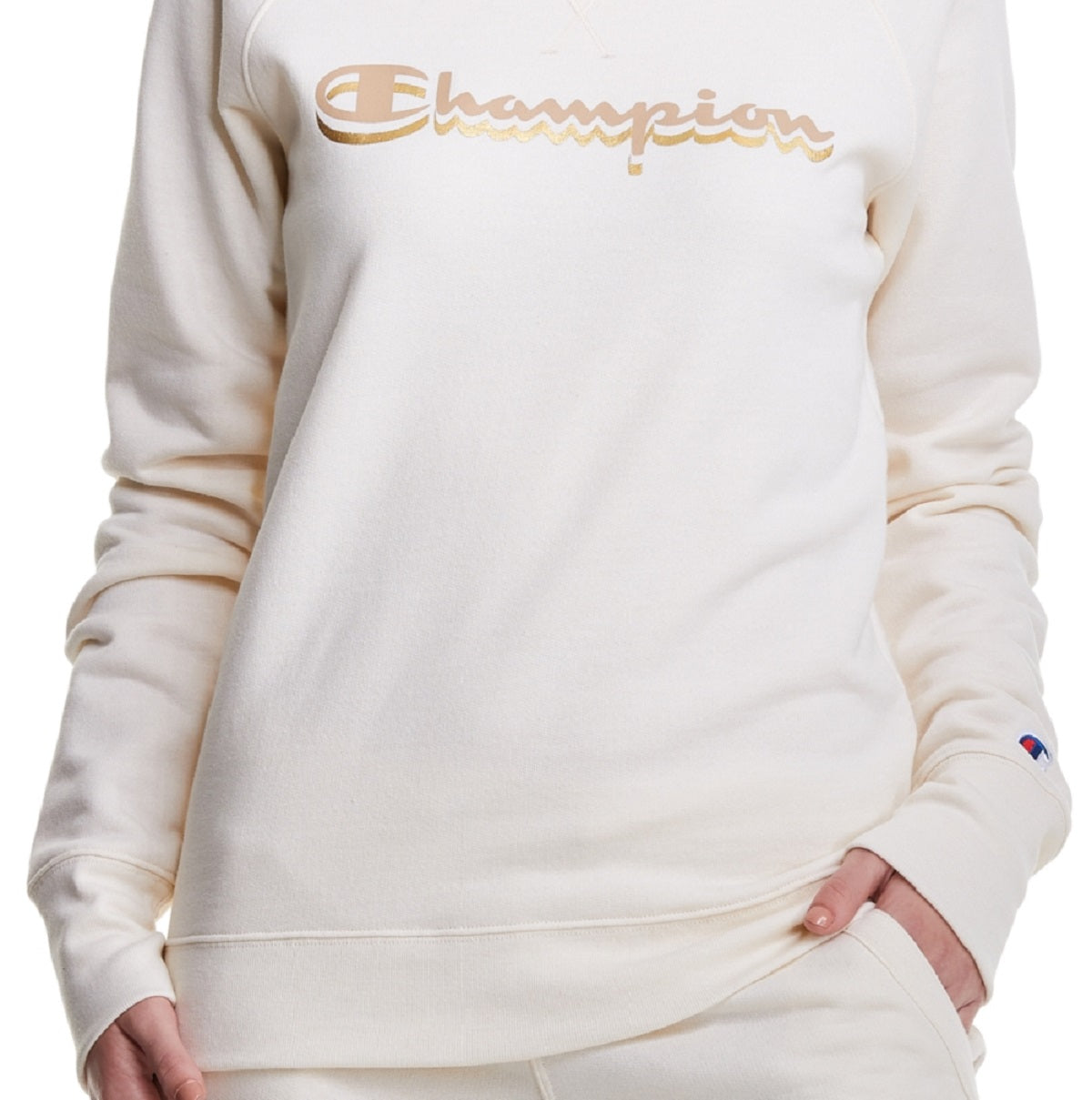 Champion Women's Powerblend Boyfriend Sweatshirt Brown Size XX-Large