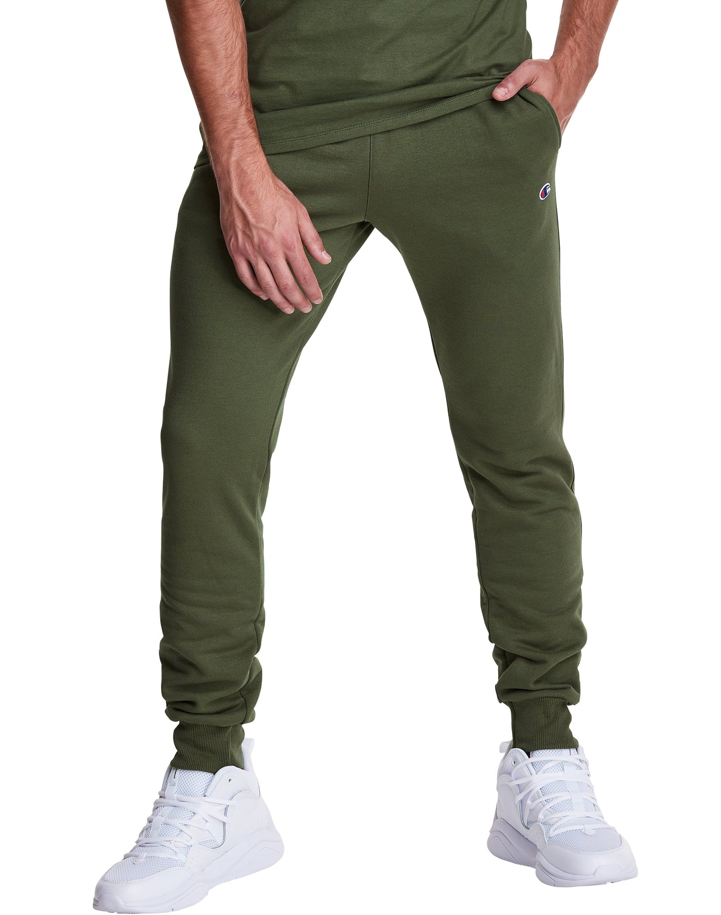 Champion Men's Powerblend Fleece Joggers Green Size Small