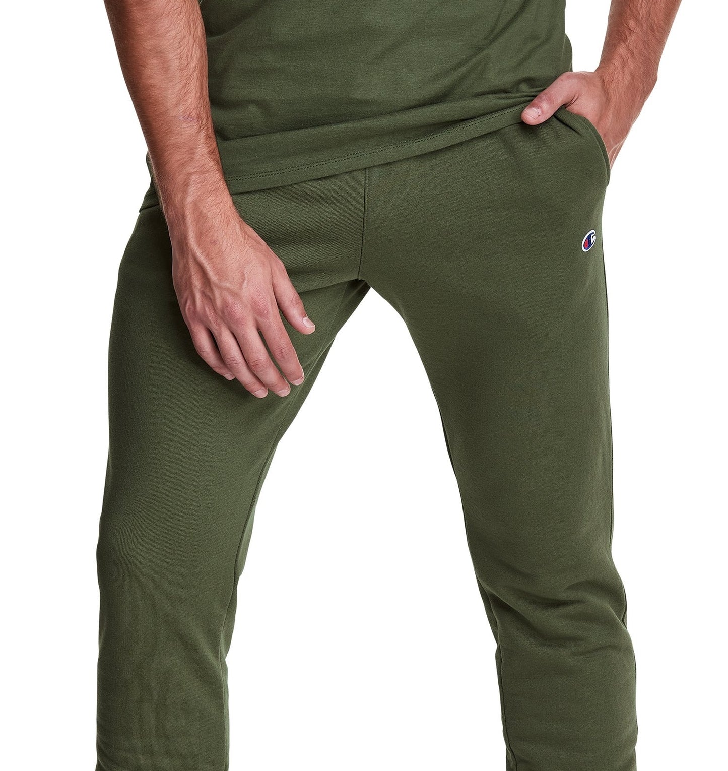 Champion Men's Powerblend Fleece Joggers Green Size Small
