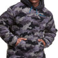 Champion Men's High Pile Camo Fleece Hoodie Gray Size Medium