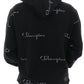 Champion Men's Reverse Weave All Over Logo Hoodie Black Size XX-Large