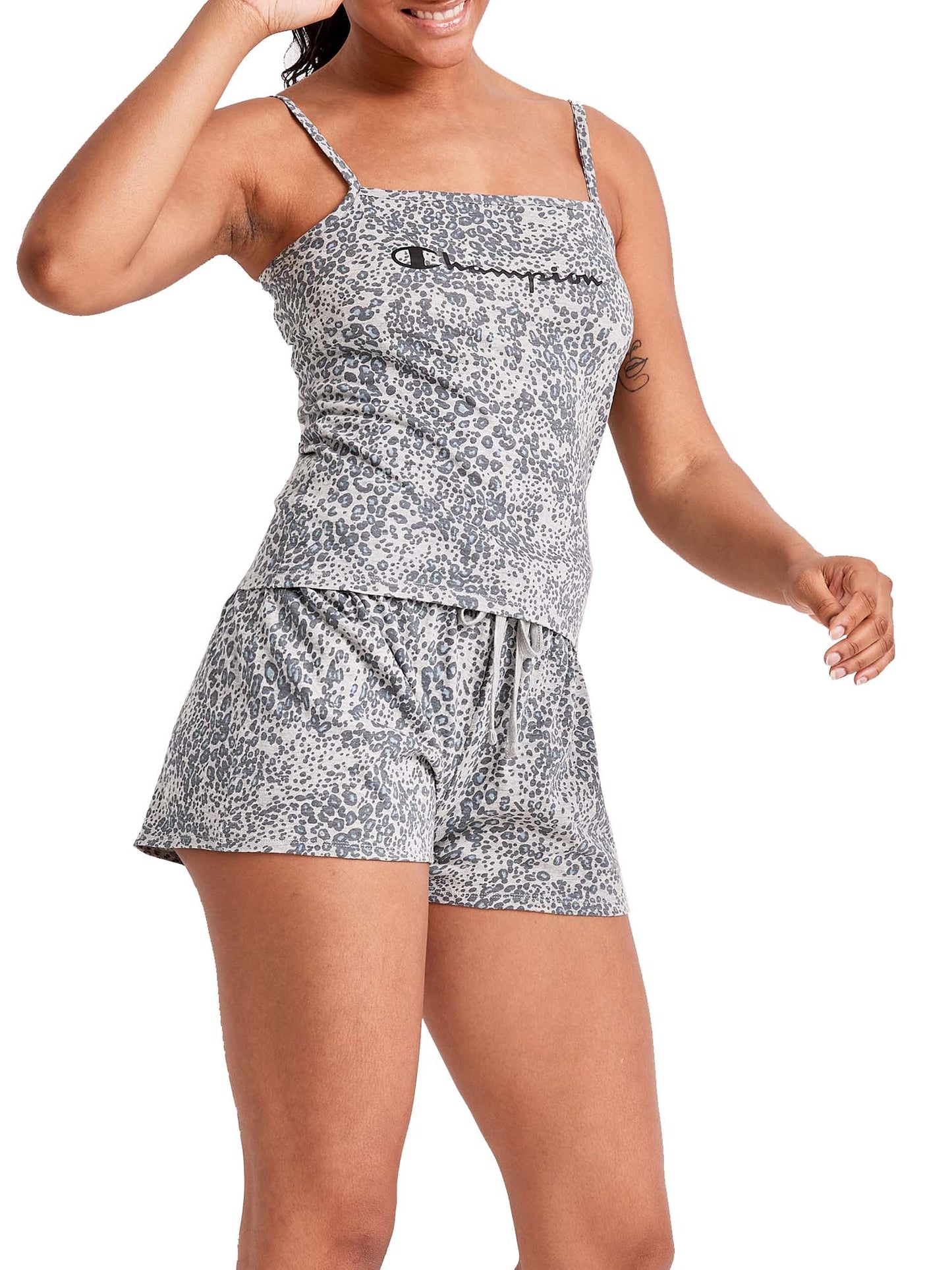 Champion Women's Cami & Shorts Lounge Pajama Set Gray Size X-Large