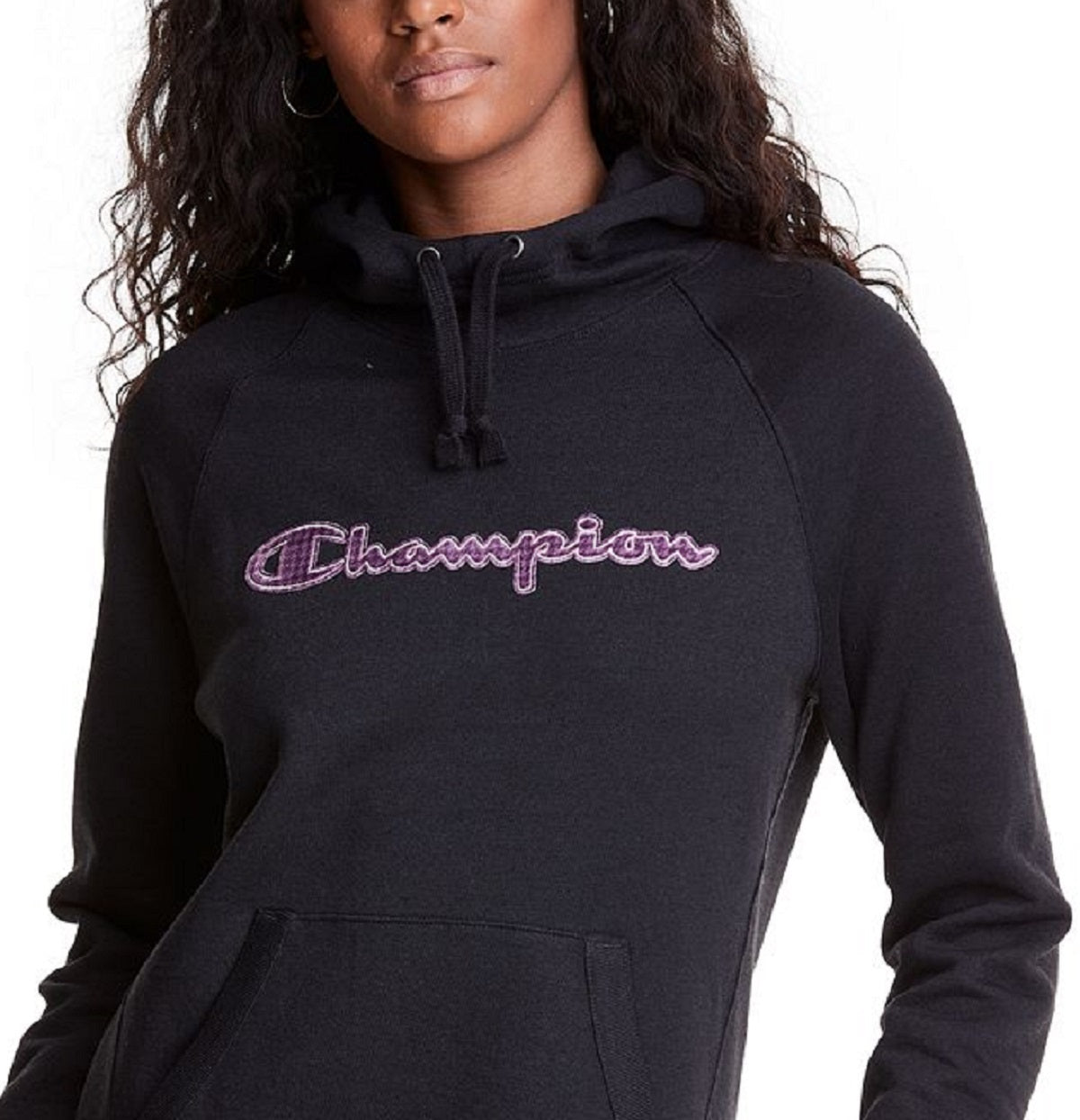 Champion Women's Logo Pullover Hoodie Black Size Small