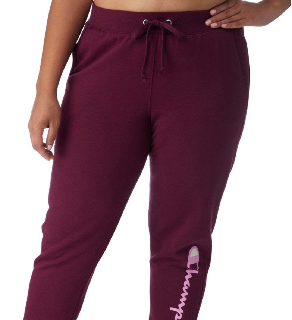 Champion Women's Powerblend Ribbed Joggers Purple Size 1X