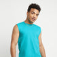 Champion Men's Crew Neck Sleeveless Tank Top Blue Size Small