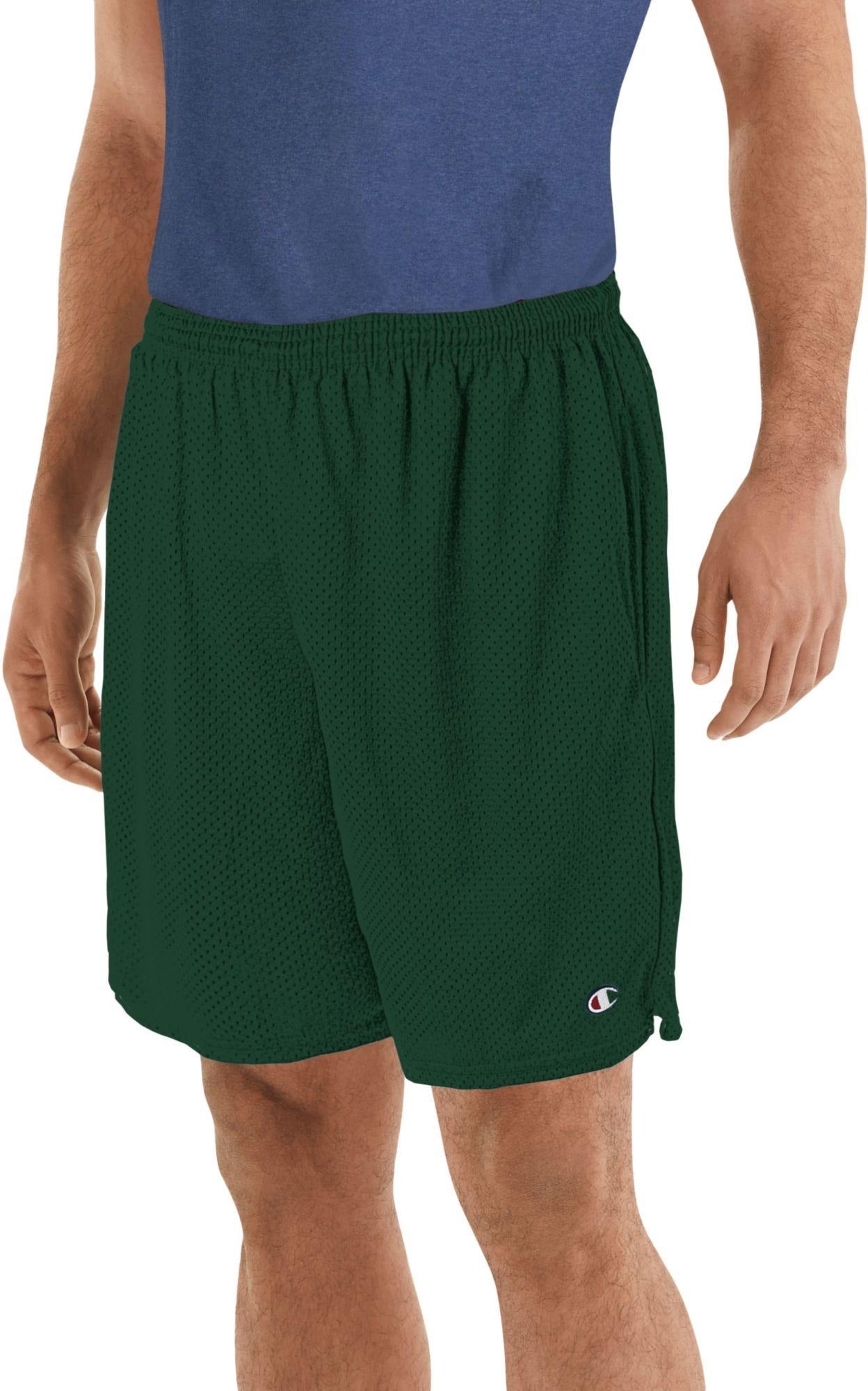 Champion Men's Authentic Cotton 9 Shorts With Pockets Green Size S