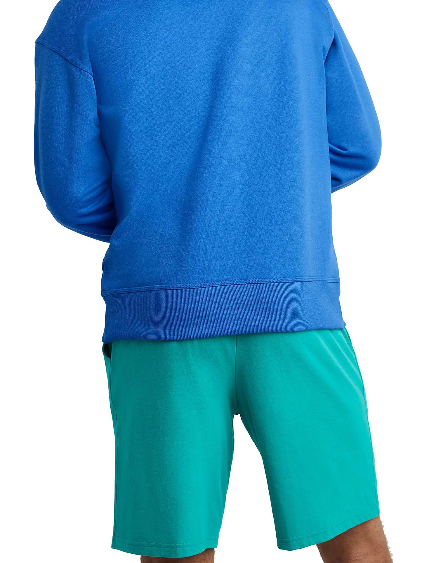 Champion Men's Powerblend Graphic Hoodie Blue Size Medium