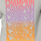 Champion Men's Repeat Ripple Graphic Tee Gray Size XX-Large