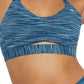 Champion Women's Soft Touch Ruched Sports Bra Blue