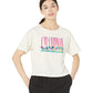 Champion Women's Graphic Floral Cropped Tee Brown Size Large